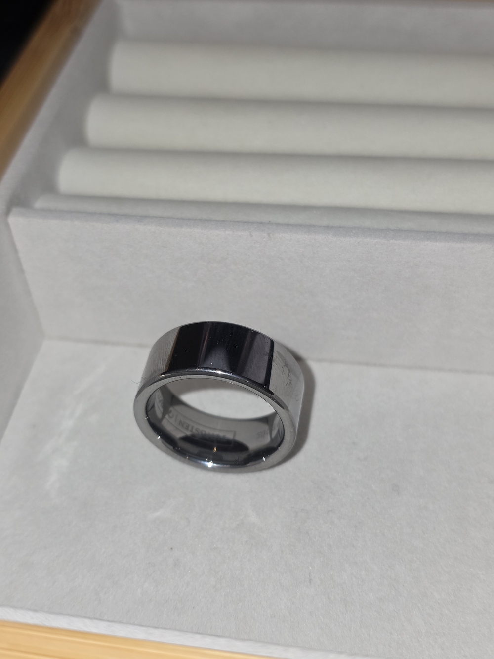 Polished Silver Stainless Steel Wide Band Ring